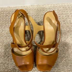 Micheal Kors platform high heels, brown, size 6.